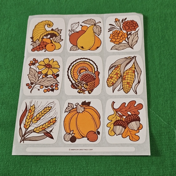TH1:  Thanksgiving Sticker Bundle - 6 Sheets - American Greetings, Current, etc - Picture 7 of 8